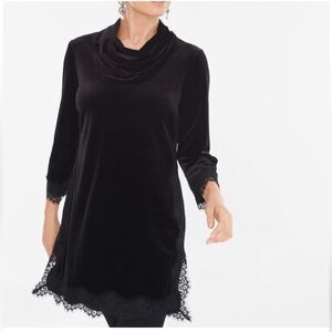 $189 NWT size 2 large Chico’s Black Label Velvet Super Tunic